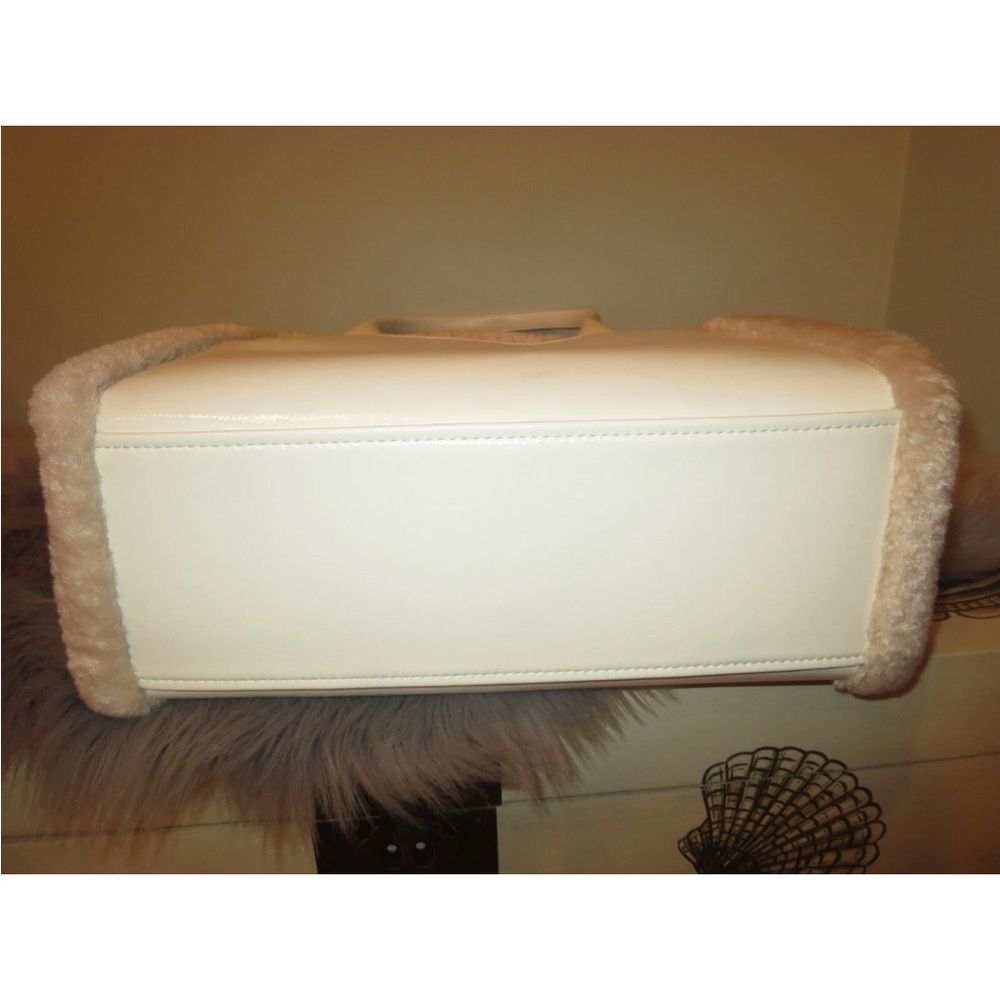 Kate Spade Large Cream Embroidered patent leather tote fur - NWT retails: $429 - Picture 8 of 12